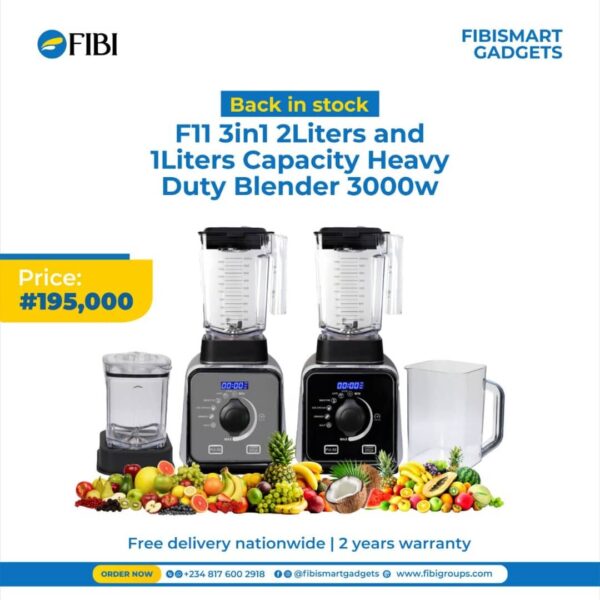 FIBI F11 3-in-1 2L Blender 3000W